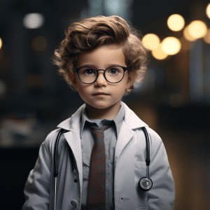 child doctor after his parents used the power of AI to improve parenting